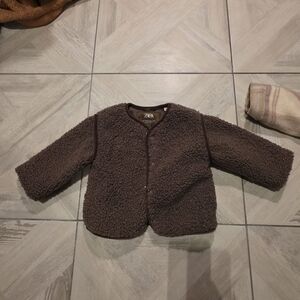 Zara Kids Chocolate Brown Cozy Jacket